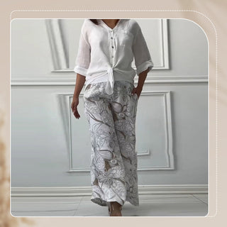 Penelope - Two-Piece Set Cardigan and High-Waisted Pants