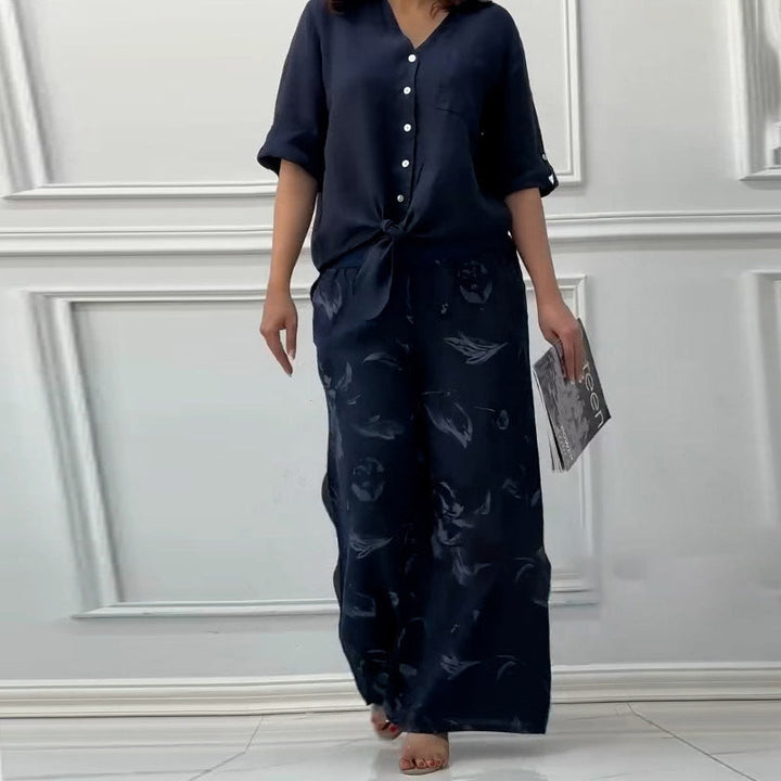 Penelope - Two-Piece Set Cardigan and High-Waisted Pants