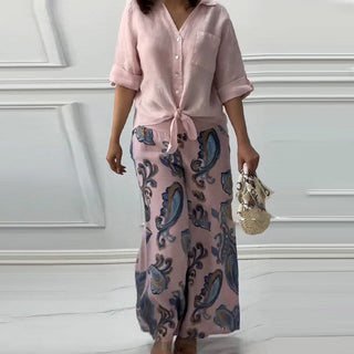 Penelope - Two-Piece Set Cardigan and High-Waisted Pants