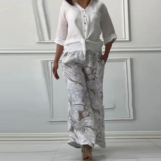 Penelope - Two-Piece Set Cardigan and High-Waisted Pants